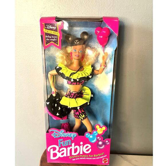 Barbie Other - Disney Fun Barbie Doll – Disney Parks Exclusive – 1991 – NRFB – Mickey Ears